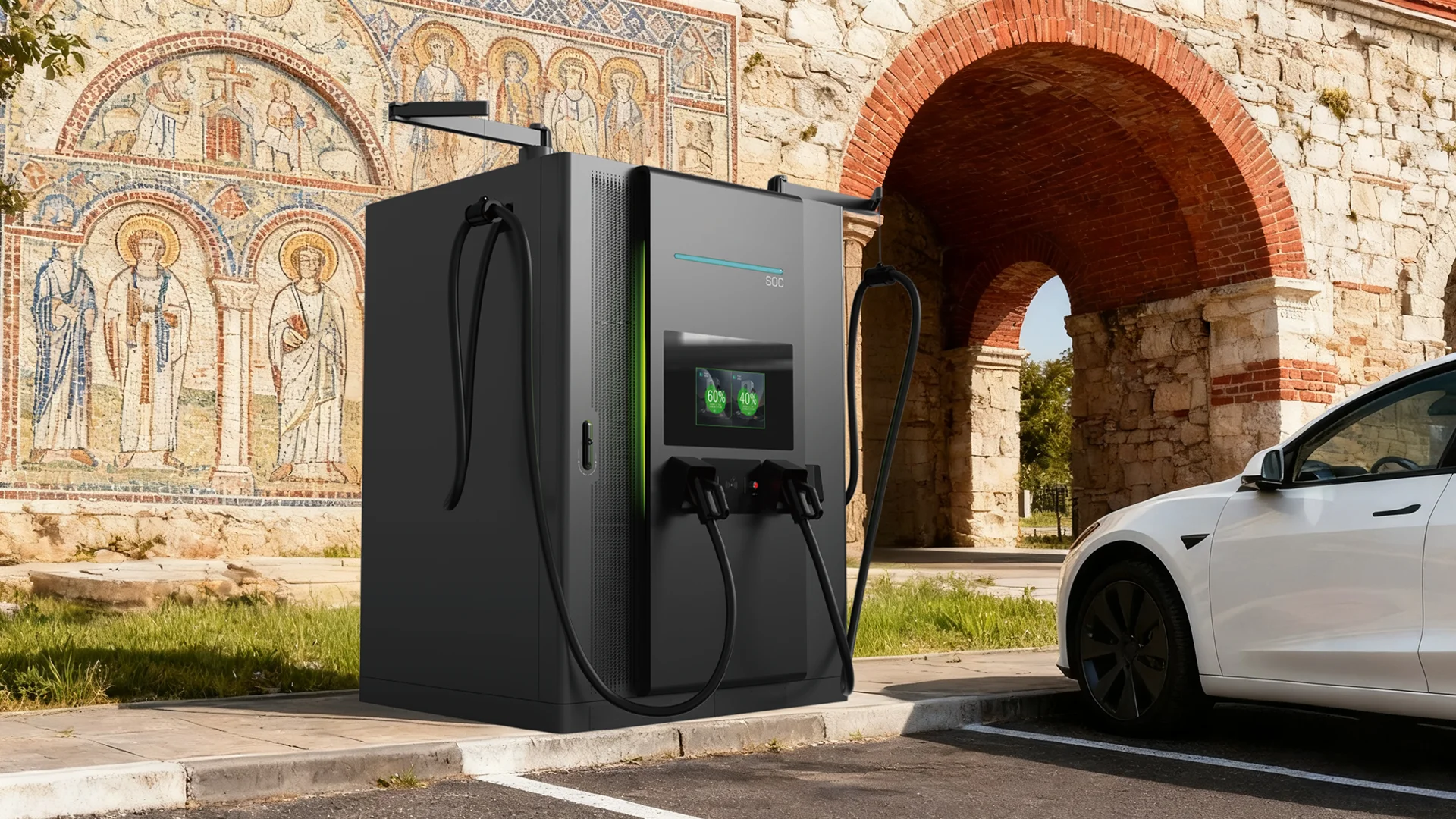 ESCS-A all in one ev charging and energy storage steam