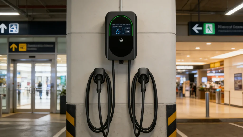 EVM005 dual-port commercial ev charger EVM005 dual-port commercial ev charger