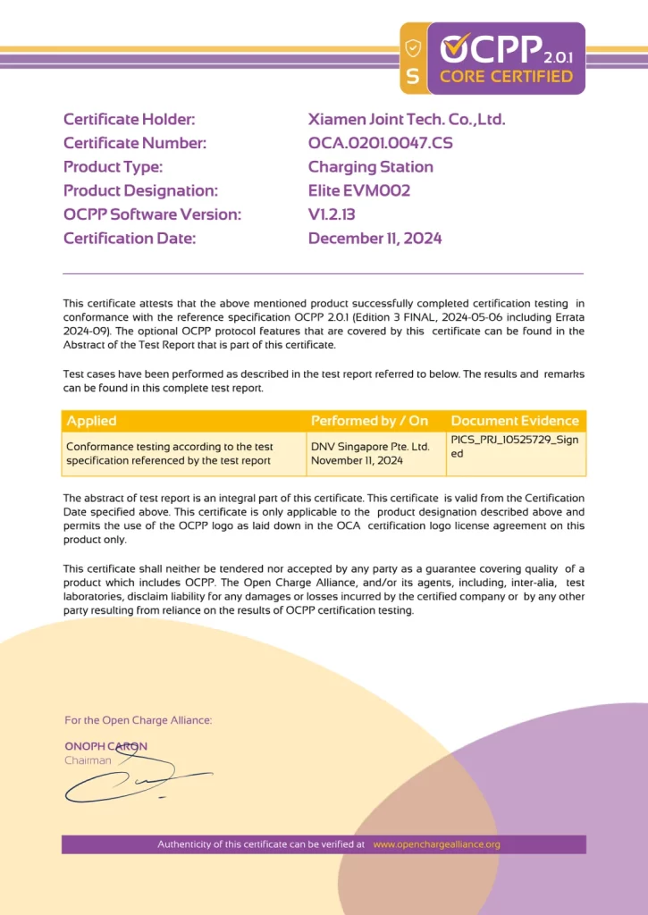 OCPP2.0.1-Certificate-Joint-Tech-1087x1536