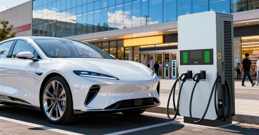 evd100 dc ev charger in shopping mall evd100 dc ev charger in shopping mall