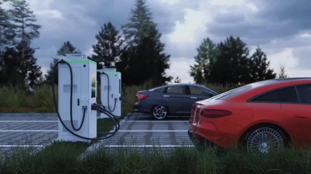 Decision tree flowchart for AC vs DC charger selection at fleet depots. Start node: 'What is vehicle dwell time?'. Branches: >8 hours → Level 2 AC; 4-8 hours → AC primary + selective DC; 2-4 hours → Mixed; <2 hours → DC dominant. Additional branch: heavy duty vehicles → 150-350kW DC. Clean engineering flowchart style, blue and gray palette, minimal text, B2B professional Decision tree flowchart for AC vs DC charger selection at fleet depots. Start node: 'What is vehicle dwell time?'. Branches: >8 hours → Level 2 AC; 4-8 hours → AC primary + selective DC; 2-4 hours → Mixed; <2 hours → DC dominant. Additional branch: heavy duty vehicles → 150-350kW DC. Clean engineering flowchart style, blue and gray palette, minimal text, B2B professional
